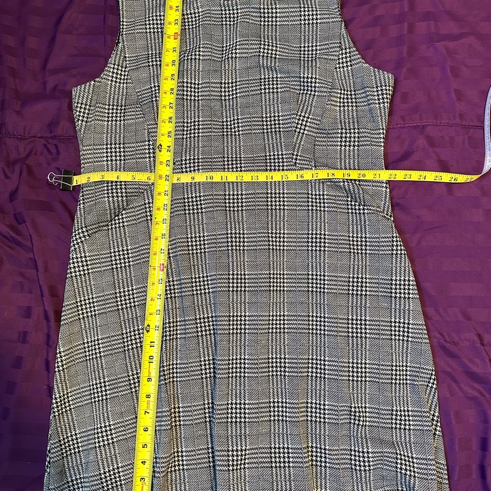 🖤 Suzanne Betro Sleeveless Glen Plaid Sheath Dress